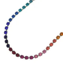 Christian Dior (クリスチャンディオール) カラーストーン ネックレス レインボー ラインストーン シルバー マルチカラーのサムネイル