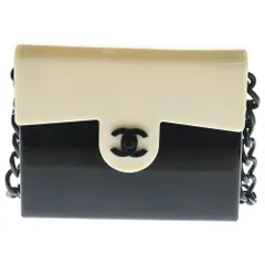 CHANEL (シャネル) ココマーク ショルダーバッグ ホワイト×ブラック プラスチック
