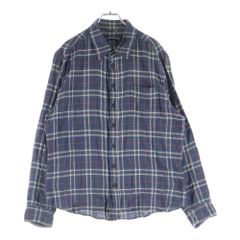 CHROME HEARTS (クロムハーツ) LOOSEENDS LS ルーズエンド 袖クロスパッチクロスボタンチェック長袖シャツ
