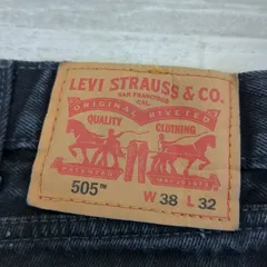 LEVI’S505 ブラック デニム ジーンズ リーバイス505 38-32