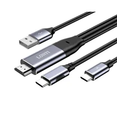 【新品】 HDMI to Type-C 変換ケーブル 4K＠60Hz 2.5ｍ USB-C給電 Hdmi to USB Type C AR グラス HDMI 変換アダプター Xreal Nreal Air モバイルモニター XREAL Beam USB-A 1