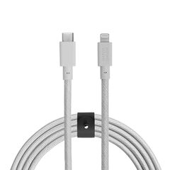 【新品】 NATIVE UNION [ネイティブユニオン] Belt Cable USB-C to ライトニング データ同期 急速充電ケーブル [MFi認証] iPhone/iPad対応 (3メートル)(クラウドホワイト) 0