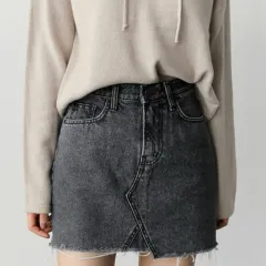 ブラックデニム ミニ スカート Mサイズ スカート