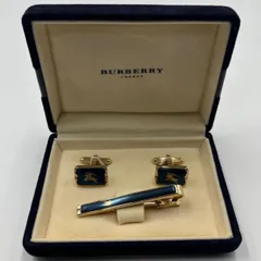 【中古】BURBERRY/バーバリー/タイピン/カフス/ブルー/ゴールド/現状品
