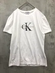 Calvin Klein Jeans カルバンクラインジーンズ J221171 シーズナル フィル モノグラムロゴ 半袖 Tシャツ sizeL/白 ■■ レディース
