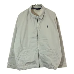 90年代 Polo by Ralph Lauren ポロ ラルフローレン スイングトップ アイボリー(メンズ L)中古 古着 X4783