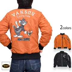 vanson×TOM＆JERRY 刺繍MA-1フライトジャケット◆vansonのサムネイル