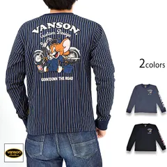 vanson×TOM＆JERRYコラボ 天竺ロングTシャツ◆vanson