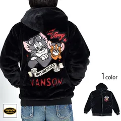 vanson×TOM＆JERRYコラボ ファージャケット◆vanson