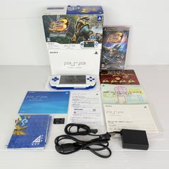 [G0772]플레이 스테이션·포터블 신미 헌터즈 팩 화이트/블루 PSPJ-30021