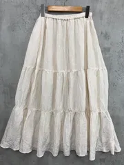 Discoat ディスコート DCZ1032101A0007 リバーシブル サテンワッシャー/チュール スカート sizeF/アイボリー ■■ レディース