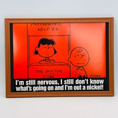 빈티지 캘린더 포스터 땅콩 루시 반 펠트 & 찰리 브라운(Charlie Brown) 액액 첨부 오리지널 미국 수입 잡화 *당시물 빈티지 땅콩 레트로 쇼와 (AZ1841)