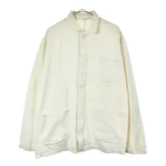 60年代 フレンチワーク ワークジャケット ヘリンボーンツイル ヴィンテージ ユーロ ホワイト(メンズ L)中古 古着 X4786