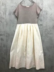 BEAMS HEART ビームスハート 43-26-0407-286 ジャカード コンビ ワンピース ベージュ ■◆ レディース