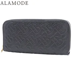 BURBERRY(バーバリー) TBモノグラム 長財布 ロングウォレット アラウンドジップ ラウンドファスナー レザー ブラック黒 ゴールド金具 8011601 レディース 40802155887【中古】【アラモード】