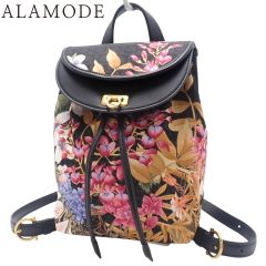 Salvatore Ferragamo(フェラガモ) ガンチーニバックパック リュックサック/バックパック ショルダー 肩掛け デイリー 花柄 リュック ナイロン カーフ ブラック黒 マルチカラー 21 H987 40802157388【中古】【アラモード】