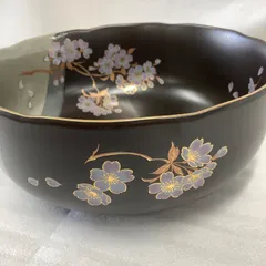 うつわ工房　京宴　菓子鉢　盛り鉢　陶器製　桜　金彩　直径19㎝　U040