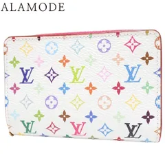 LOUIS VUITTON(ルイ・ヴィトン) モノグラム・マルチカラー LV×TM ポルトフォイユ・ルー コンパクトウォレット 二つ折り 2つ折り ミニ財布 村上隆コラボ ブロン ホワイト白 マルチカラー M14093 40802163220【アラモード】