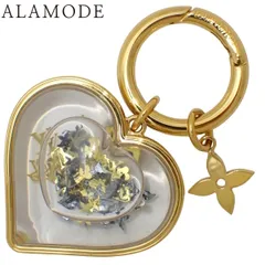 LOUIS VUITTON(ルイ・ヴィトン) ポルト クレ I LV U キーホルダー バッグチャーム キーリング ハート 小物 メタル(GP) ゴールド金 M00559 レディース 40802165215【中古】【アラモード】