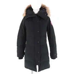 良品△CANADA GOOSE カナダグース 2302JL MACKENZIE PARKA マッケンジーパーカ ロゴワッペン ファー・フード付き ダウンジャケット ダウンコート ブラック S カナダ製 正規品 レディース
