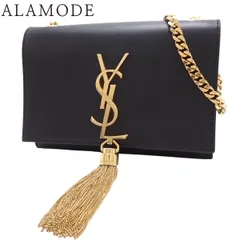 SAINT LAURENT PARIS(サンローランパリ) ケイト スモールチェーンショルダーバッグ ショルダーバッグ 肩掛け YSL フリンジ レザー ブラック黒 ゴールド金具 354120 レディース 40802168853【中古】【アラモード】