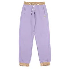 極美品○MONCLER モンクレール 2021年製 H10938H00011 809LC SWEATBOTTOM ロゴワッペン付き ドローストリング コントラストトリム スウェットパンツ パープル ベージュ M 正規品 メンズのサムネイル