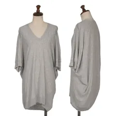 ズッカzucca コットンVネックドルマンニットTシャツ グレーM