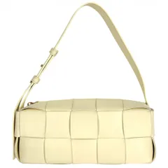 ボッテガヴェネタ ハンドバッグ レディース スモールブリックカセット マキシイントレチャート ワンショルダーバッグ 肩掛け 鞄 かばん BOTTEGAVENETA 729166 レザー イエロー ゴールド金具【中古品】