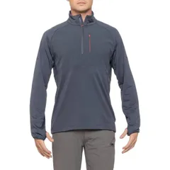 アシックス メンズ トップス シャツ ニット ASICS WaffleKnit Back Woven Shirt Zip Neck Long Sleeve Ombre BlueRed Snaper ブのサムネイル