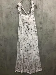 gelato pique ジェラートピケ 花柄 カップ付 部屋着 ルームウェア オールインワン sizeF/ホワイト/ブルー ■■ レディース