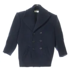 SAINT LAURENT PARIS (サンローランパリ) 22AW ウール ダブルブレスト Pコート ネイビー 720194 Y632N レディースのサムネイル