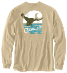 カーハート メンズ トップス Tシャツ グラフィック Carhartt Mens Duck Graphic Long Sleeve TShirt Beacheather ヘザー