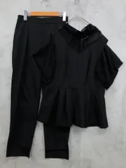 RUIRUE BOUTIQUE ルイルエブティック オープンショルダートップス＆パンツドレス セットアップ sizeXL/黒 ■■◎レディース