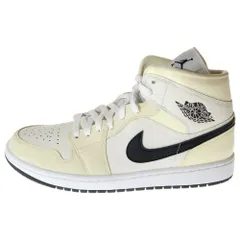 NIKE (ナイキ) WMNS AIR JORDAN 1 MID COCONUT MILK ウィメンズ エアジョーダン1 ココナッツミルク ミッドカットスニーカー ホワイト US12/29cm BQ6472-121
