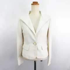 エニィスィス エニシス anySiS ジャケット アウター 長袖 ラメ 総裏 1 アイボリー ※EKM