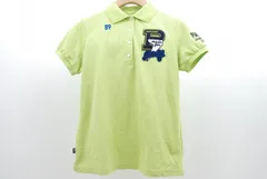 中古 レディース パーリーゲイツ PEARLY GATES 半袖ポロシャツ 1(M) ライムグリーン ワッペン