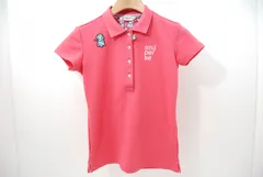 中古 レディース アンパスィ and per se 半袖ポロシャツ S ピンク シンプル