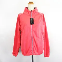 LIVETION ジャンパー ブルゾン 長袖 ハイネック ジップアップ 裏フリース L コーラルピンク ※EKM