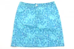 中古 レディース ビームスゴルフ BEAMSGOLF スカート M 青系 ブルー 薄手 花柄