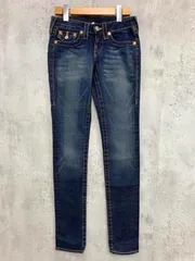 TRUE RELIGION トゥルーレリジョン USA製 蹄ロゴポケット ローライズ デニムパンツ size25/紺 ■■ レディース