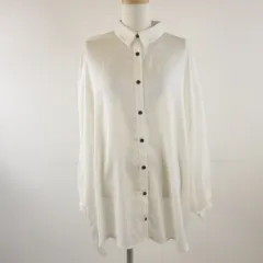 ジーナシス JEANASIS シャツ ブラウス 長袖 オーバーサイズ オフホワイト 白 F *T921