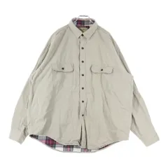 L.L.Bean (エルエルビーン) 70S-80S VINTAGE ヴィンテージ 裏地フランネル シャツ ジャケット ベージュ A038