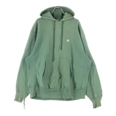 CHAMPION (チャンピオン) 90S VINTAGE リバースウィーブ スウェット プルオーバーパーカー グリーン
