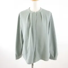 グラシア GLACIER カットソー ブラウス 長袖 青緑 M *T11