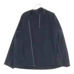 White Mountaineering (ホワイトマウンテニアリング) 24SS ラグランスリーブ スタンドカラー アシンメトリー ジップアップ トラックジャケット ジャージ ブラック BK2471501BK2471501のサムネイル