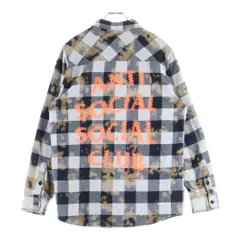 Palace Skateboards (パレススケートボーズ) 23AW ALONE FLANNEL SHIRT バックロゴ タイダイ フランネル 長袖チェックシャツ グレー/ブラウンのサムネイル