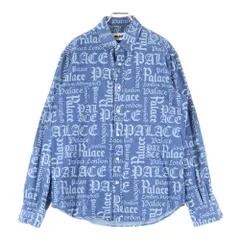 Palace Skateboards (パレススケートボーズ) 20SS YE OLDE BUT A GOLDIE SHIRT 総柄ロゴ 長袖シャツ インディゴのサムネイル