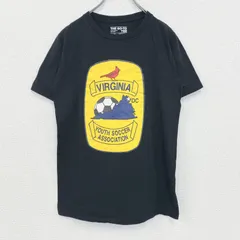 古着 used　adidas アディダス　半袖プリントTシャツ　サッカー　クルーネック　カジュアルデザイン　黒　Mサイズ