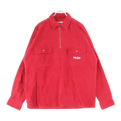 Palace Skateboards (パレススケートボーズ) 18SS LOY SHIRT コーデュロイ ハーフジップ ダブルポケット長袖シャツ レッドのサムネイル