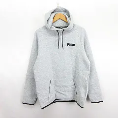 プーマ PUMA パーカー トップス 長袖 プルオーバー ロゴ US L EU L グレー スポーツウェア ※EKM